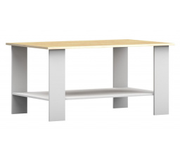 Konferenční stůl AGAWA 17, Bílá/Dub Hikora