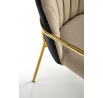 Jídelní židle K500, Béžová/Černá/Zlatá
