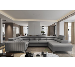 Rohová sedací souprava ve tvaru U LOUIS, Flores 5 Pravá