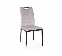 Jídelní židle RIP VELVET, světle šedý Bluvel 03/černý mat