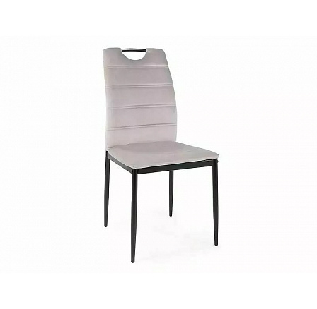 Jídelní židle RIP VELVET, světle šedý Bluvel 03/černý mat