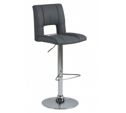 Barová židle Sylvia tmavě šedá/kovový chrom