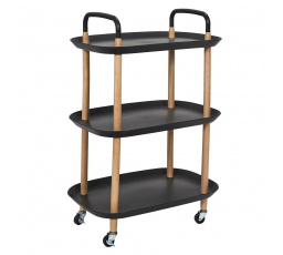 Vozík/stolek Kaleo černý/přírodní