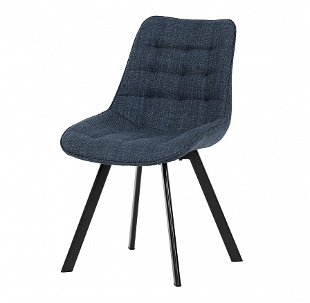 Jídelní židle, modrá, látka, HC-465 BLUE2
