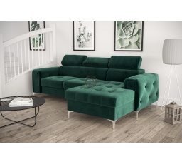 Rohová sedací souprava ORION MINI s funkcí spaní 255x165 cm - zelená , pravá