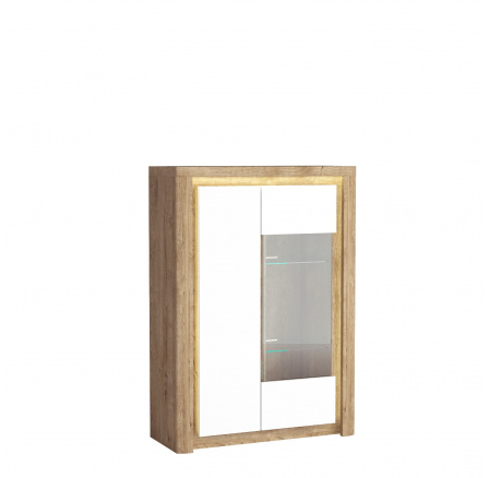 Vitrína LIVINIO L5 Ribbeck / Bílá lesk Vitrína LIVINIO L5 Ribbeck / Bílá lesk