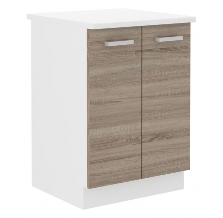 Kuchyňská skříňka Dalton 60-D-2F-ZB bílá/dub sonoma truffle