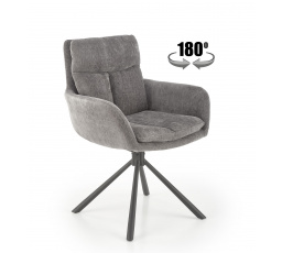 Jídelní otočná židle K495, Šedá/Černá
