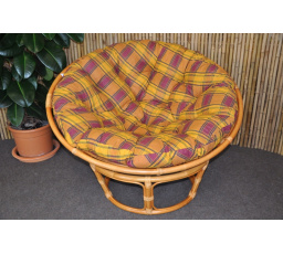 Ratanový papasan 110 cm medový okrový CZ