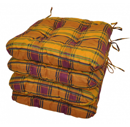 Sedák UNI barva okrová kostka - set 4 kusy Sedák UNI barva okrová kostka - set 4 kusy