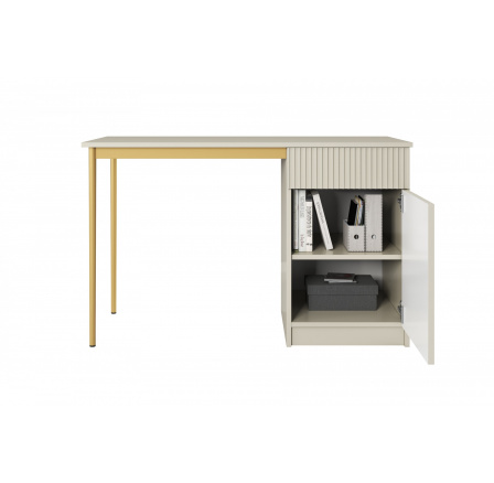 NICOLE PSACÍ STŮL 120 1D1SZ - kašmír / zlatý rám