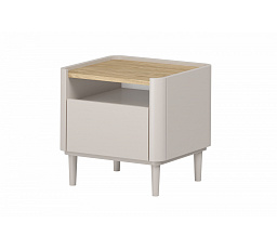ELIVO NOČNÍ STOLEK 50 1SZ - kašmír / olejovaný dub / nohy kašmír