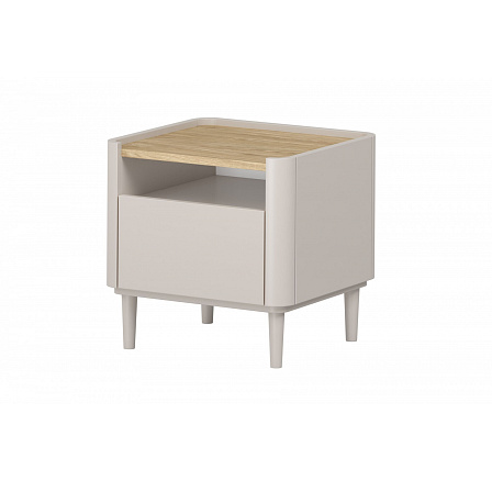 ELIVO NOČNÍ STOLEK 50 1SZ - kašmír / olejovaný dub / nohy kašmír