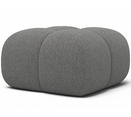 Čalouněný puf Covio, šedý buklé Royal 04 85x52