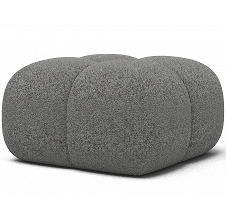 Čalouněný puf Covio, šedý buklé Royal 04 85x52