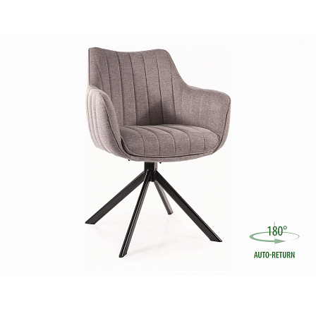 Jídelní otočná židle AZALIA, Brego Šedá 07/Černá Jídelní otočná židle AZALIA, Brego Šedá 07/Černá