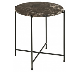 Vysoký konferenční stolek Avila hnědý mramor