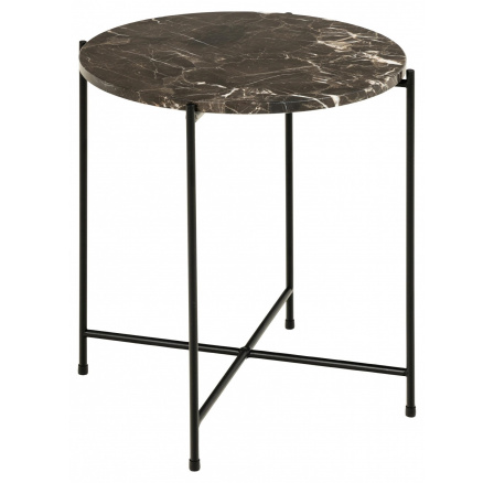 Vysoký konferenční stolek Avila hnědý mramor