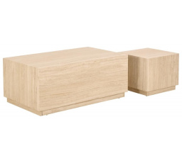 Sada 2 konferenčních stolků Dice           travertin