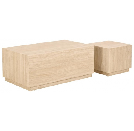 Sada 2 konferenčních stolků Dice travertin Sada 2 konferenčních stolků Dice travertin