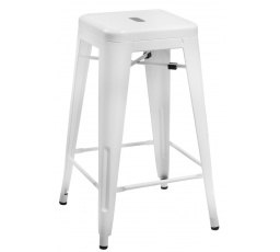 Barová židle Paris 75 cm. bílý insp. Tolix