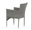 Zahradní židle, kov, polyratan, šedá, AZC-S2118 GREY