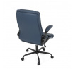 Kancelářské křeslo, houpací mechanismus, modrá ekokůže, KA-Y344 BLUE