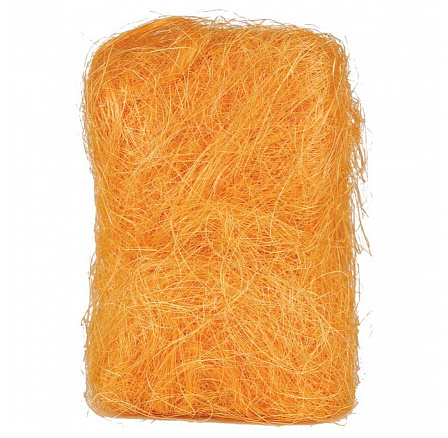 Sisálové vlákno - balení 500 g, barva žluto-oranžová Sisálové vlákno - balení 500 g, barva žluto-oranžová