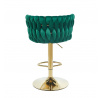 Barová židle H4-FX, zelená / zlatá