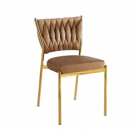 PŘEDPRODEJ -15% do 20.05! Židle velvet - Riviera 24 cappuccino K45-FX