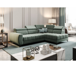 Rohová sedací souprava PORTO MINI 170X255 cm - zelená , pravá