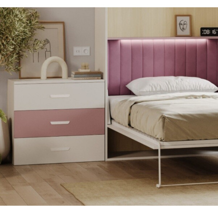 Komoda LUMIK 3S Kašmír Růžová