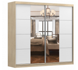 Šatní skříň MULTI 38, Dub Sonoma/Bílá