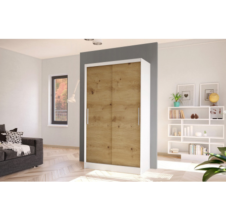 Skříň Kosta I 100 - bílá/dub artisan