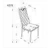 Židle K578, šedá / stříbrná