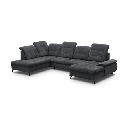 BAMAKO U - Pravá sed. souprava, látka GRAFITOVÁ Rosario 458 (Berry U=3balíky) - kolekce "MRS" (K250)NOVINKA