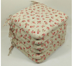 Sedák 40x40 cm látka růžičky - set 6 kusů