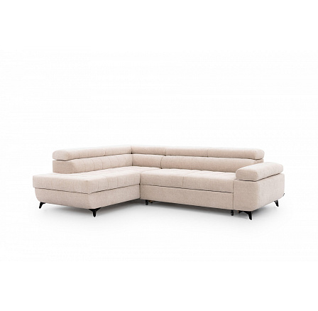 Rohová sedačka Dragonis L s funkcí spaní / Perfect Harmony 07 / černé nohy / levá strana