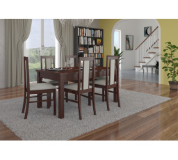 Sada stůl s židlemi RODOS 52 Tmavý ořech