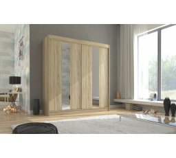 Posuvná skříň se zrcadlem BALTON 200 Sonoma+Sonoma