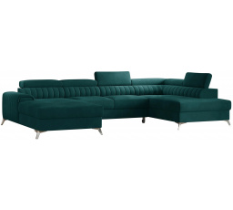 Sedací souprava ve tvaru U LACANTE, Velvetmat 38 Pravá