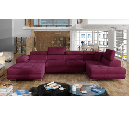 Sedací souprava ve tvaru U RODRIGO, Mat Velvet 68 Pravá