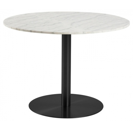 Kulatý stůl Corby mramor/černý 105 cm