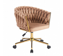 PŘEDPRODEJ -15% do 18.09! Otočná židle velvet - Riviera 24 cappuccino FB37-FX (G)