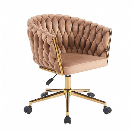 PŘEDPRODEJ -15% do 18.09! Otočná židle velvet - Riviera 24 cappuccino FB37-FX (G)