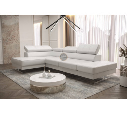 Rohová sedací souprava EMPORIO MINI 300x180 - levá, Eko kůže bílá
