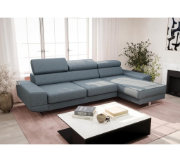 Rohová sedací souprava MILANO MINI 270 cm - světle modrá , pravá