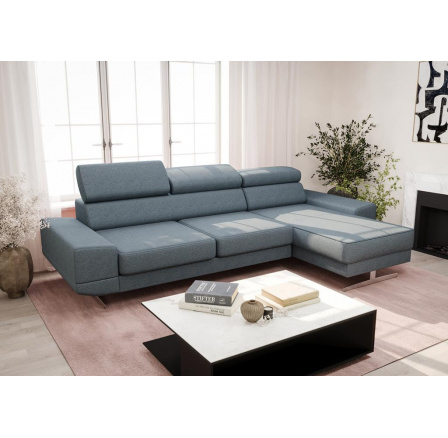 Rohová sedací souprava MILANO MINI 270 cm - světle modrá , pravá