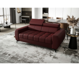 Sofa PORTO II 190 cm přírodní kůže - Bordová kůže