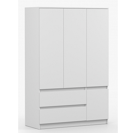 Šatní skříň SOLO - 4D2S, Bílý Mat
